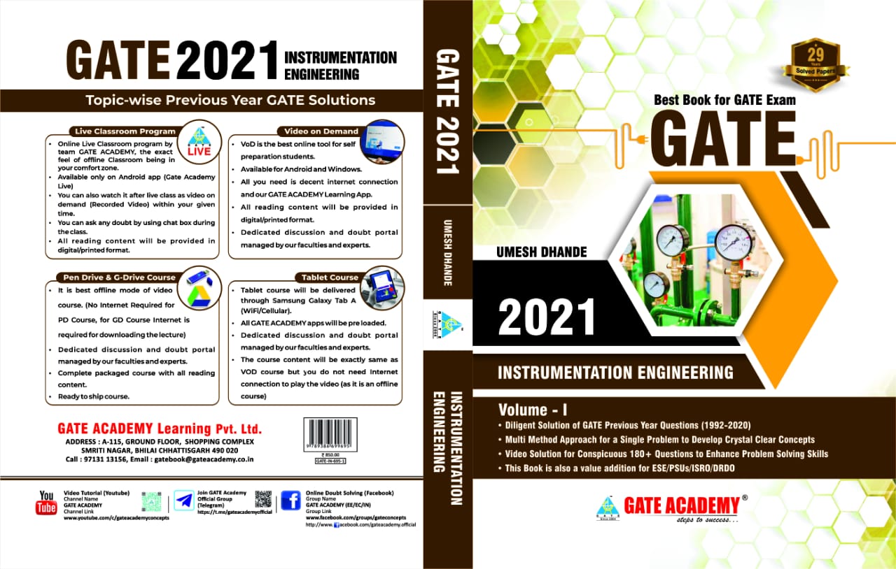 GATE 2021 Instrumentation Engineering Vol. 1 (Scan QR Code for GATE Solutions)