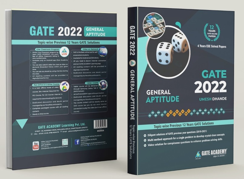 Book GATE 2022 General Aptitude GATE ACADEMY Learning